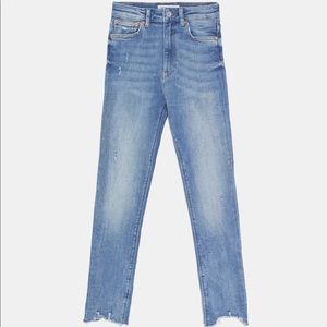 Zara old denim blue jeans